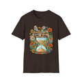 Skeleton Hourglass T-Shirt — Relaxed Skull & Flowers Retro Graphic Tee