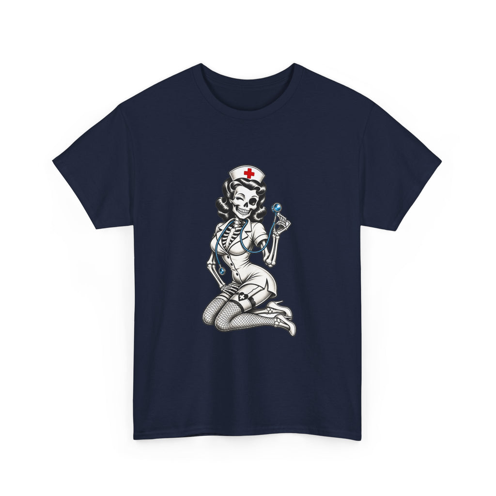 Pin-Up Nurse T-Shirt — Retro Vintage Nurse Girl Graphic Tee