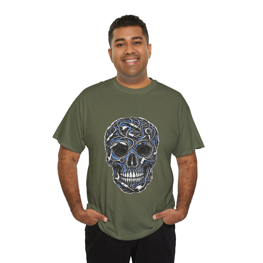 Sketched Celtic Skull Tee – Gothic Skull Graphic T-Shirt