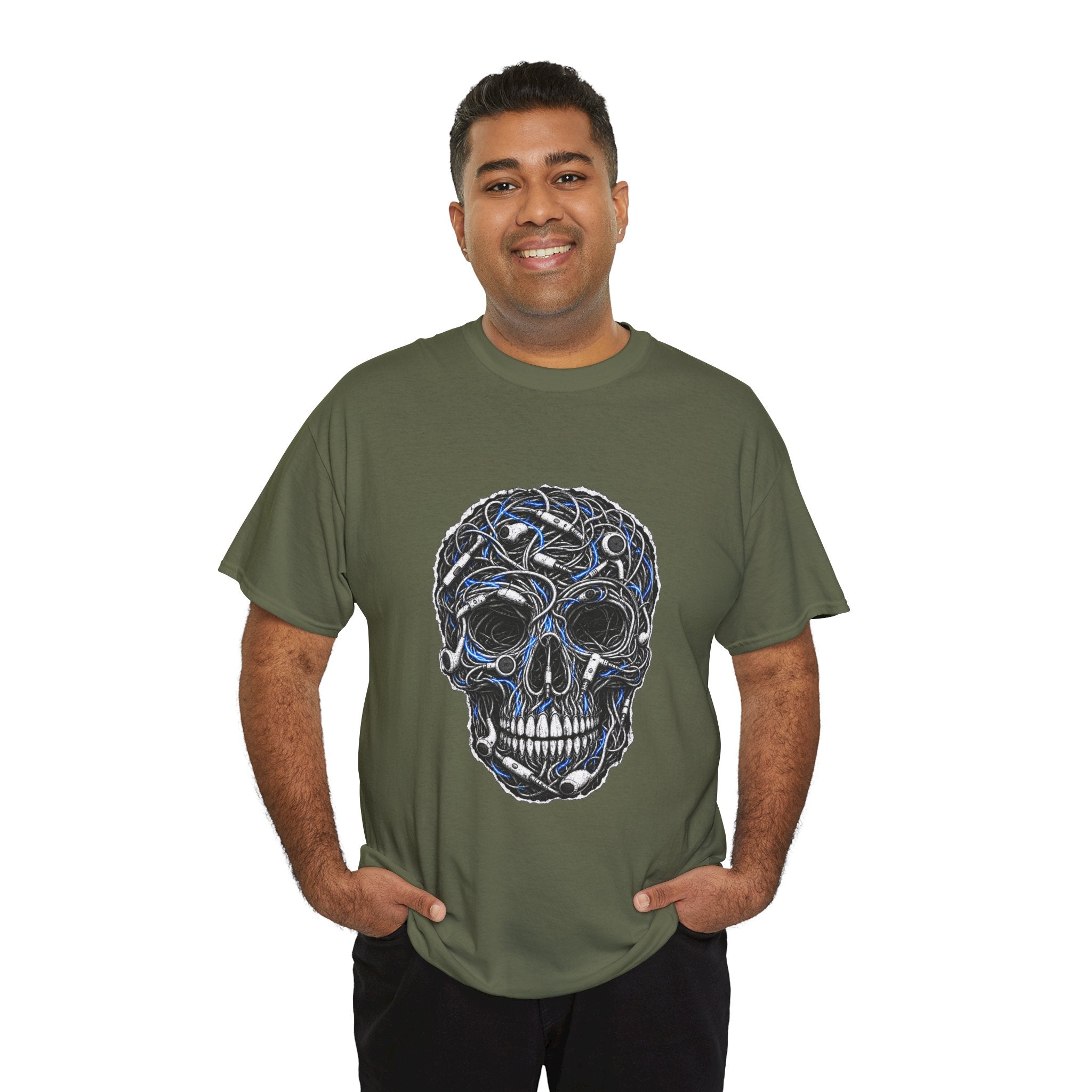 Sketched Celtic Skull Tee – Gothic Skull Graphic T-Shirt