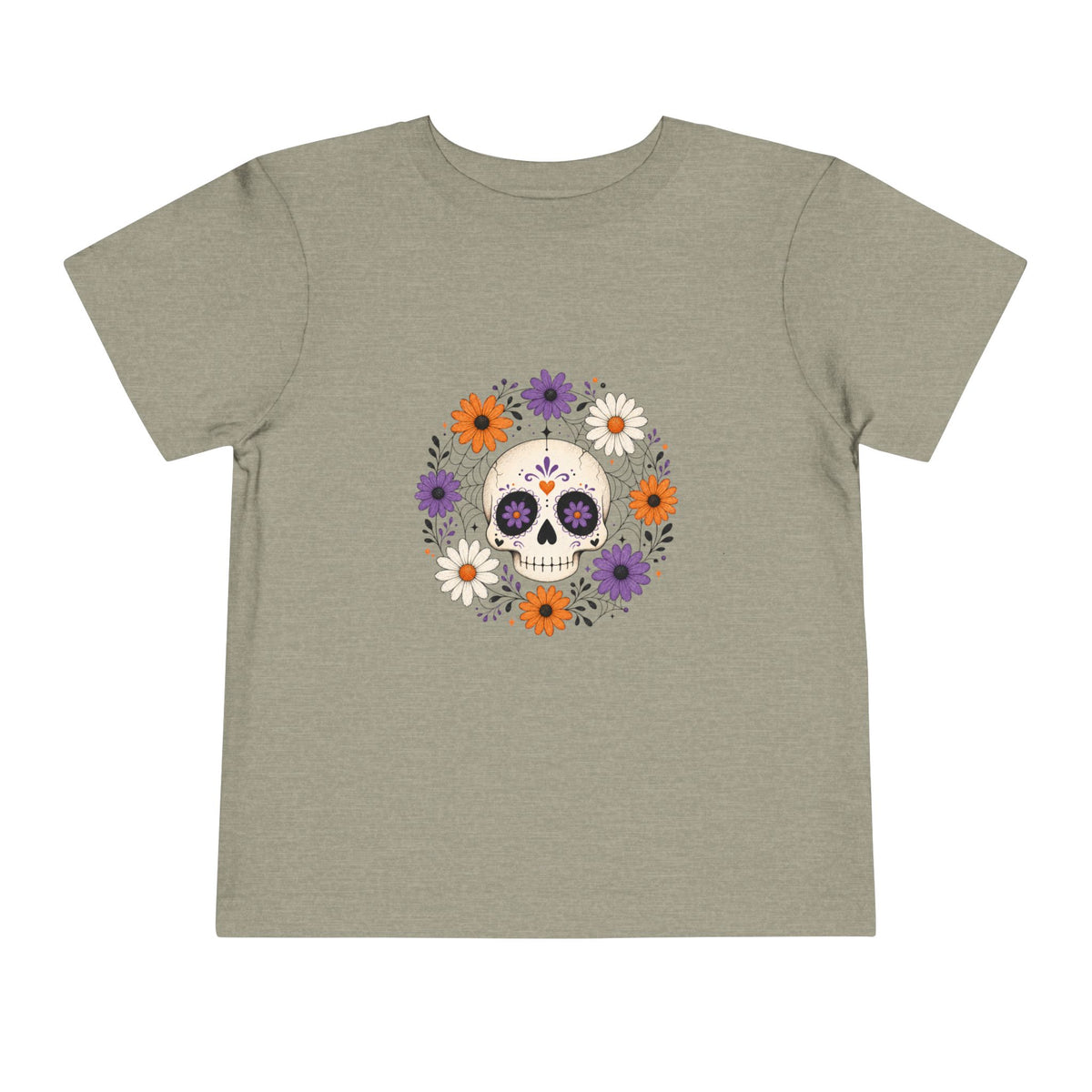 Toddler Tee — Floral Sugar Skull Day of the Dead Kids Shirt