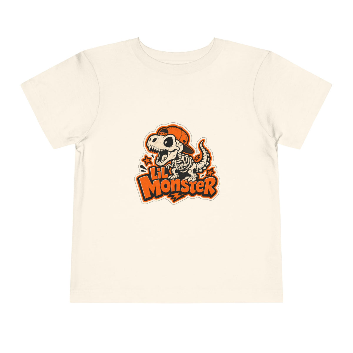 Toddler Tee — 'Lil Monster' Skeleton Dino Graphic, Cute Halloween Shirt for Kids