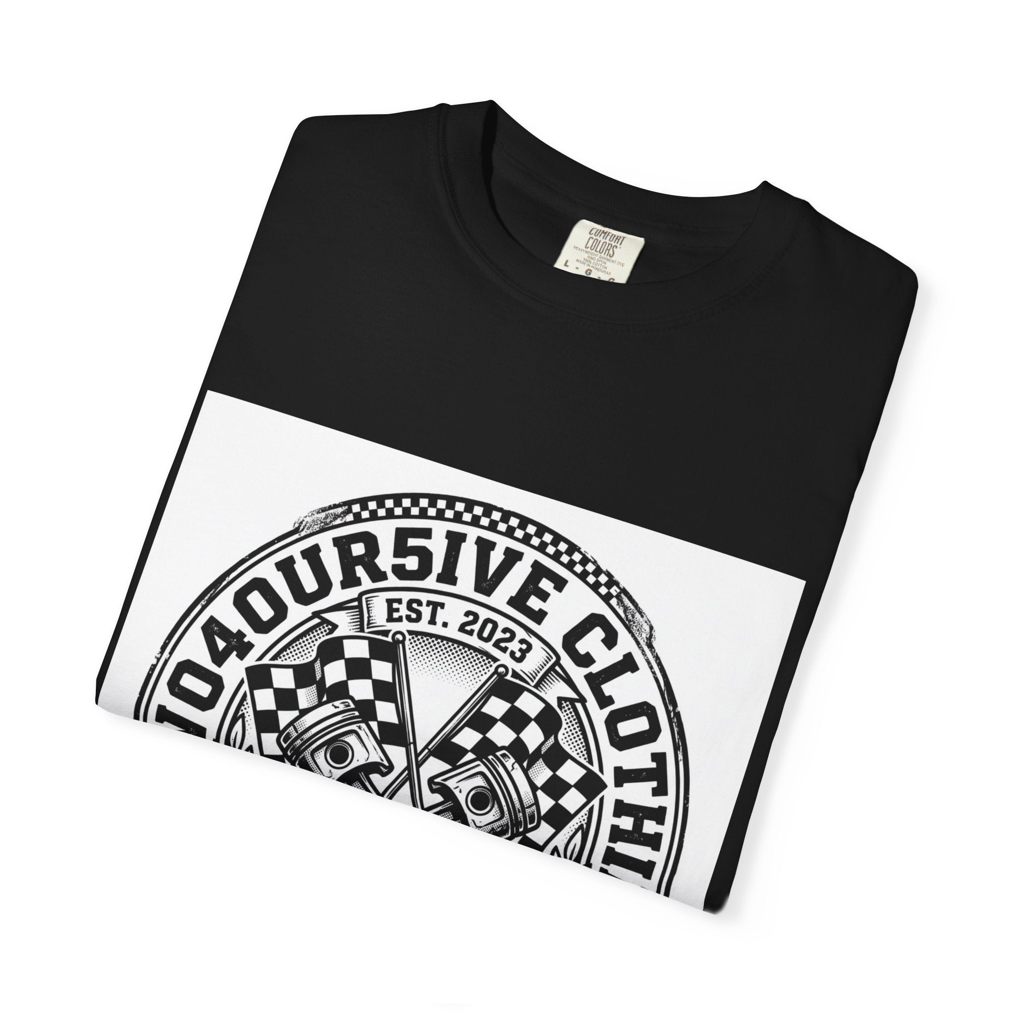 Vintage Racing Crest T-Shirt — '2W04OURSIVE CLOTHING' Graphic Tee