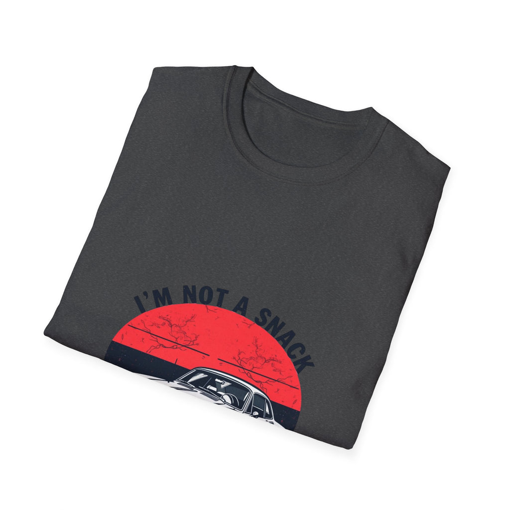 Classic Muscle Car T-Shirt — "I'm Not a Snack, I'm a Whole Problem" Vintage Sunset Tee