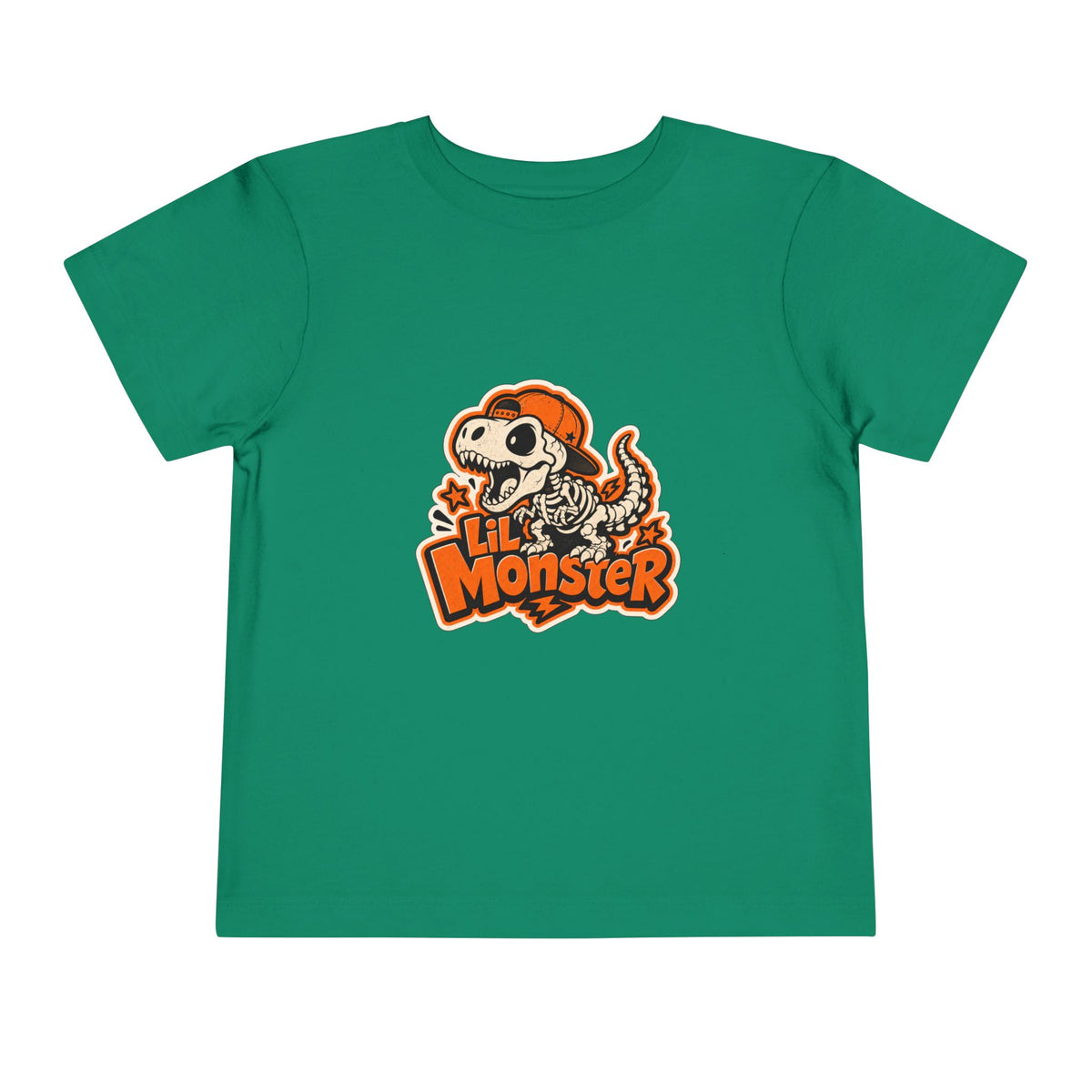 Toddler Tee — 'Lil Monster' Skeleton Dino Graphic, Cute Halloween Shirt for Kids