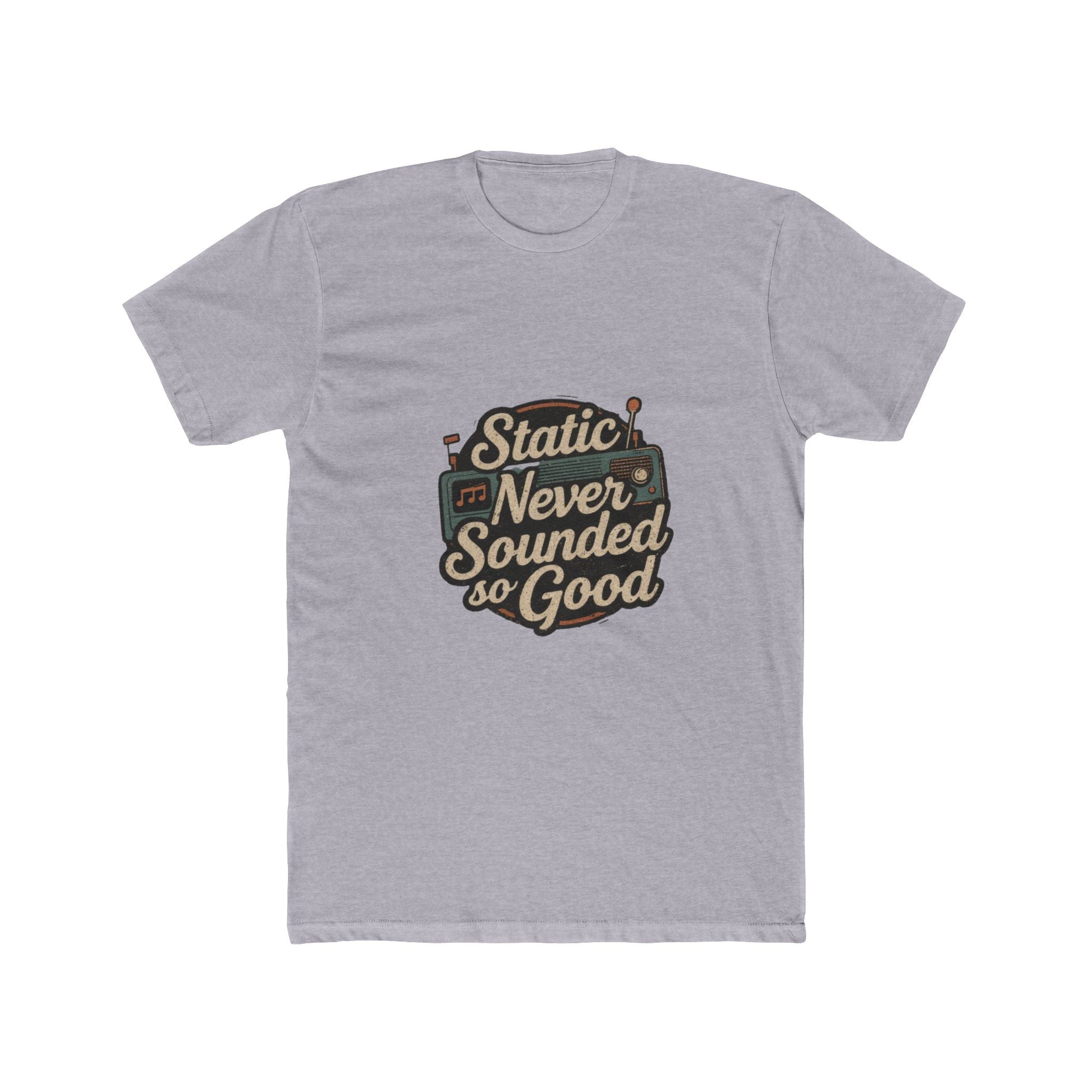 Vintage Radio Tee — "Static Never Sounded So Good" Graphic T-Shirt