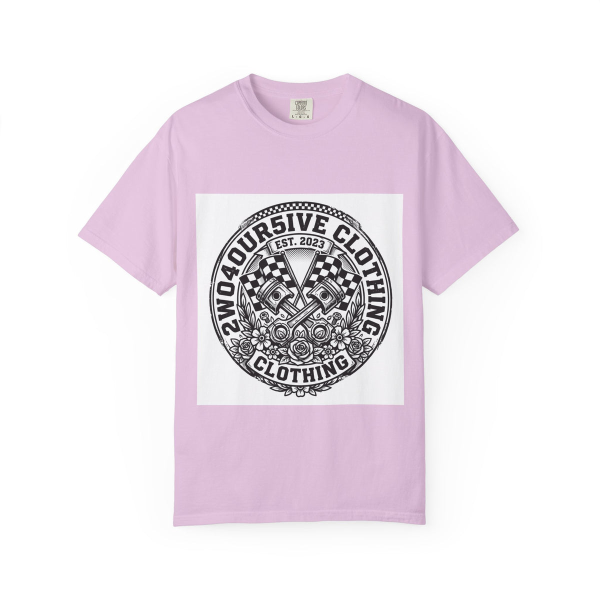 Vintage Racing Crest T-Shirt — '2W04OURSIVE CLOTHING' Graphic Tee