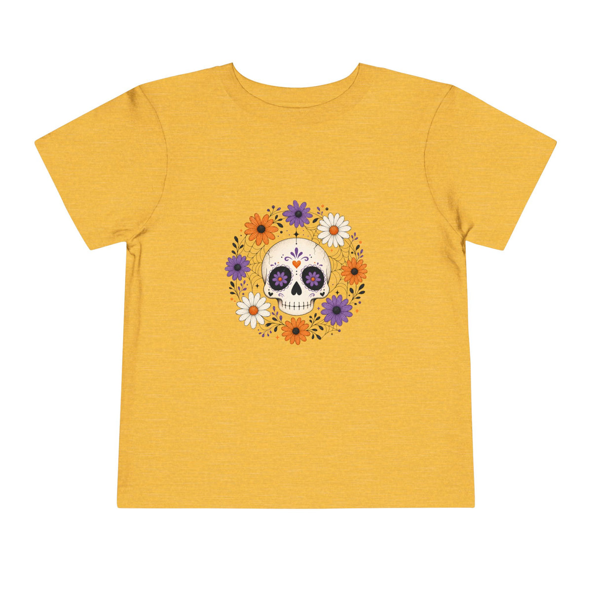 Toddler Tee — Floral Sugar Skull Day of the Dead Kids Shirt