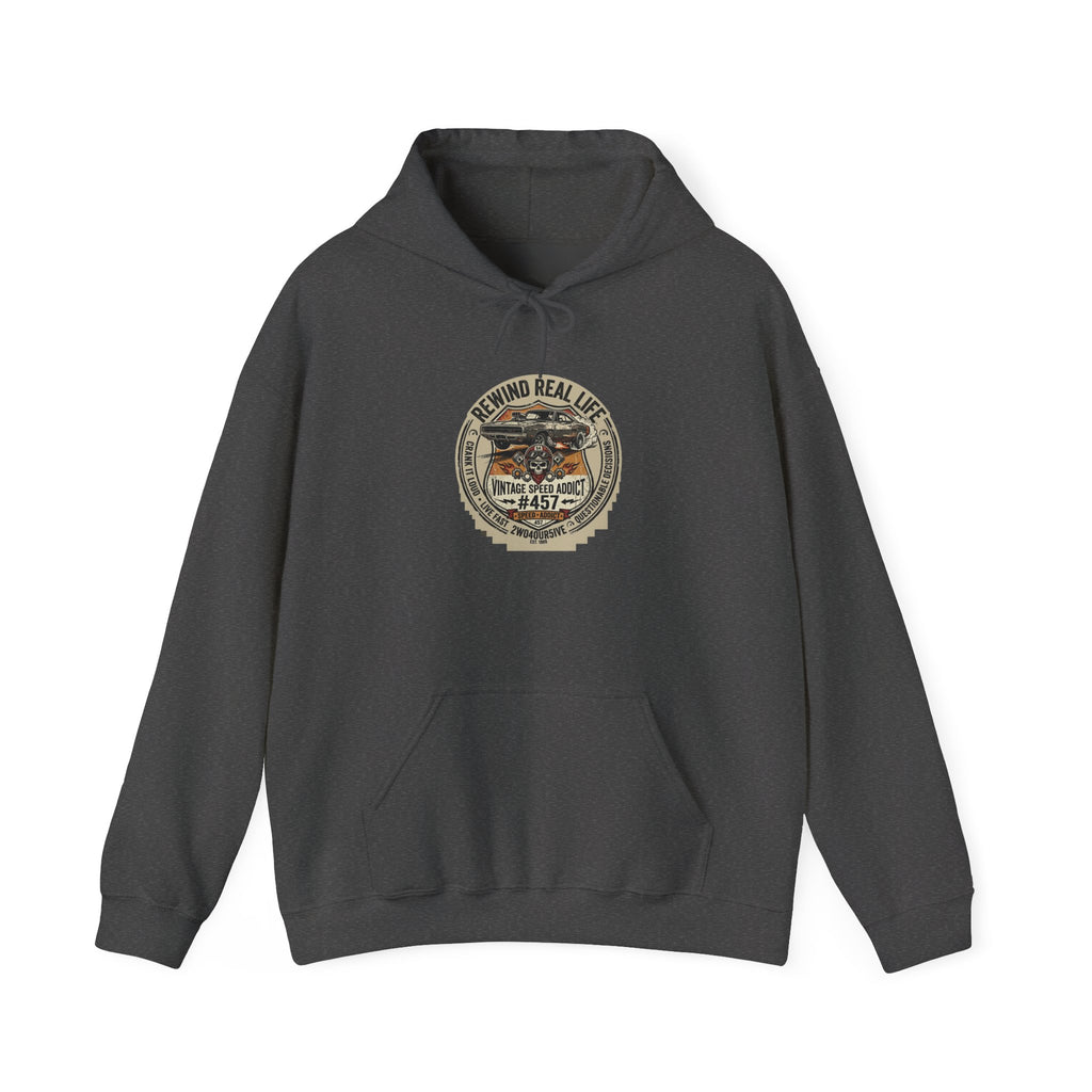 Vintage Biker Skull Hoodie – 'Live Young, Ride Fast' Retro Motorcycle Sweatshirt