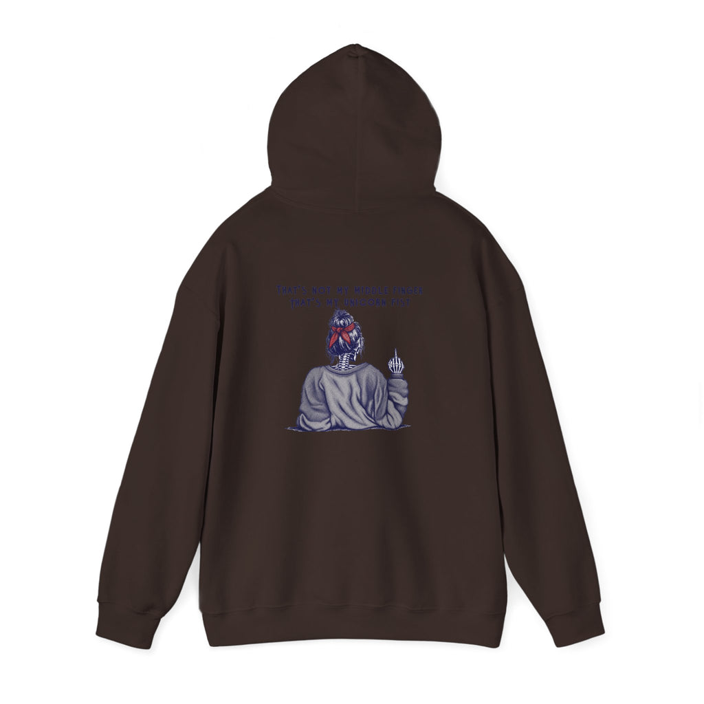 Hoodie — “That’s Not My Middle Finger, That’s My Unicorn Fist” Graphic Hoodie