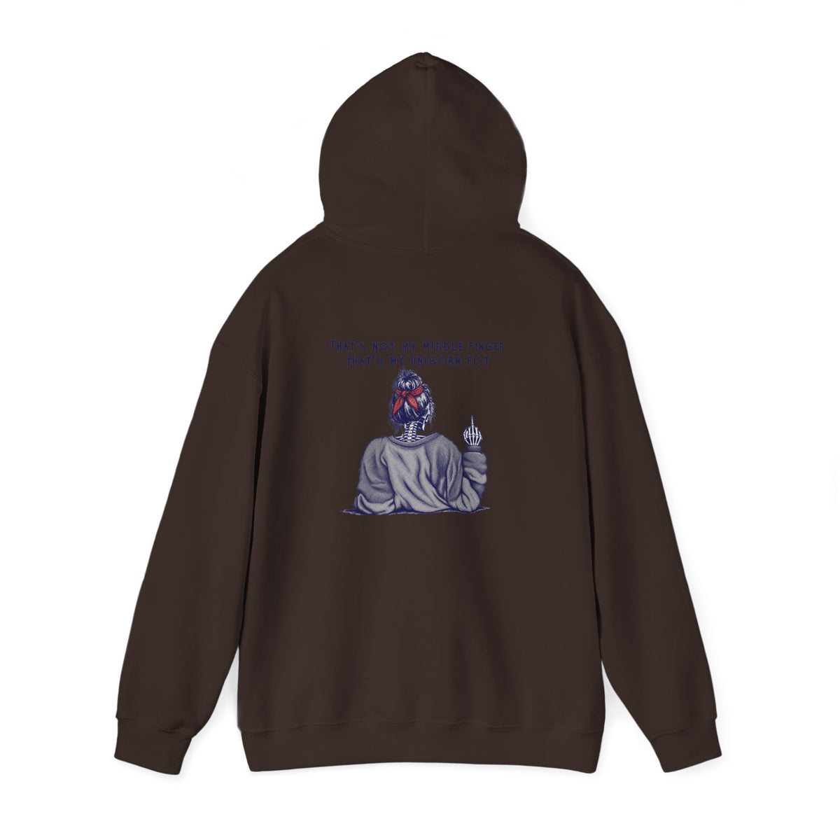 Hoodie — “That’s Not My Middle Finger, That’s My Unicorn Fist” Graphic Hoodie