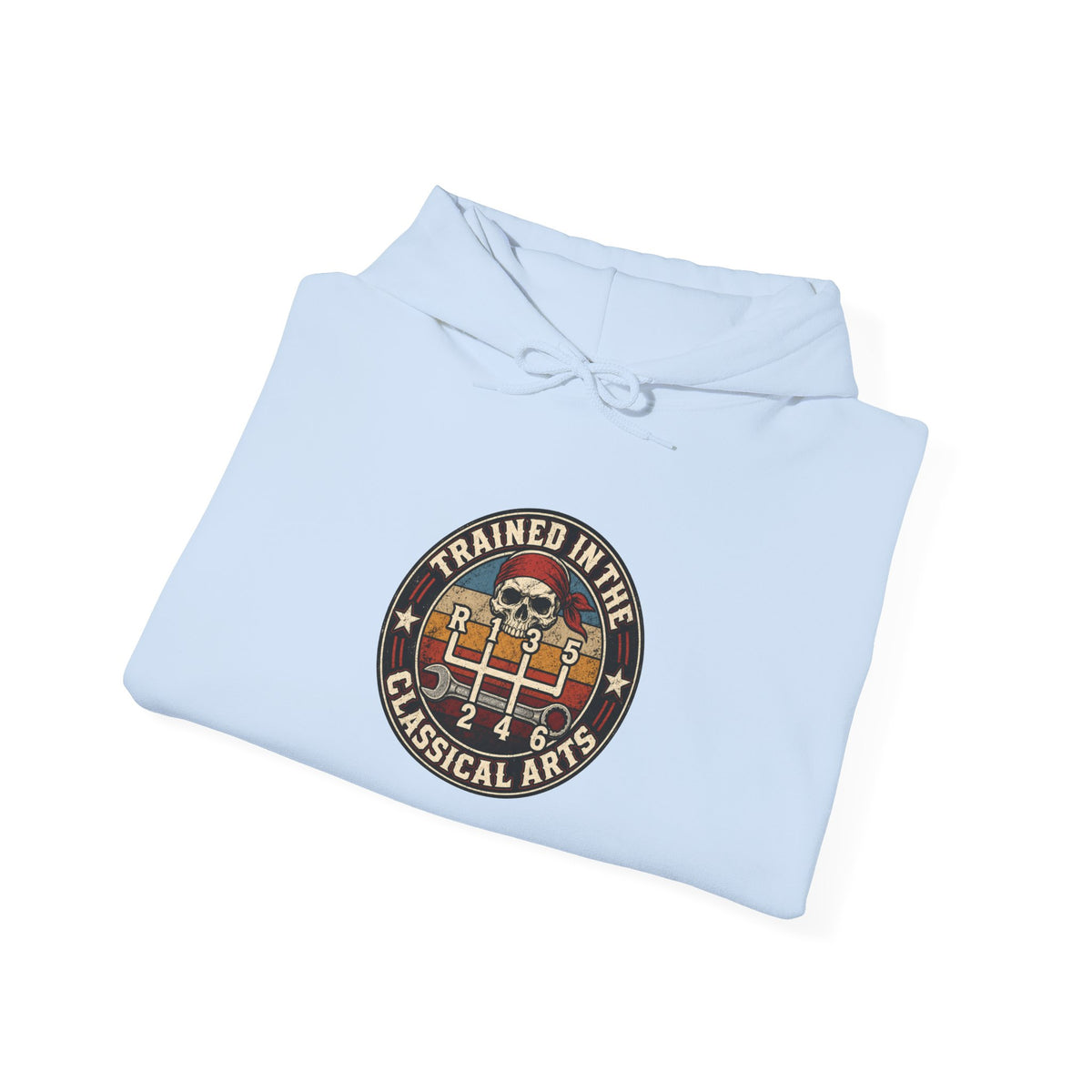 Trained in the Classical Arts Hoodie | Manual Stick Shift Car
