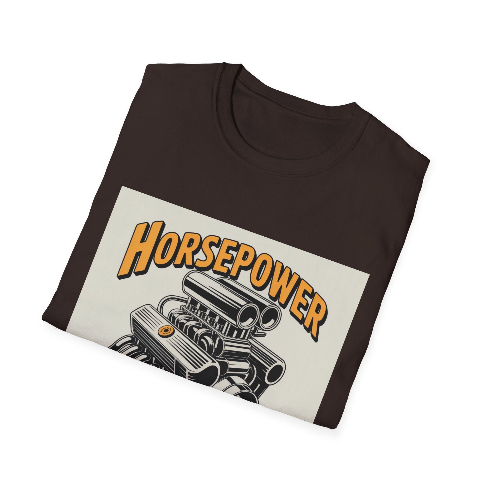 Horsepower Therapy T‑Shirt — Vintage Engine Graphic Auto Mechanic Tee