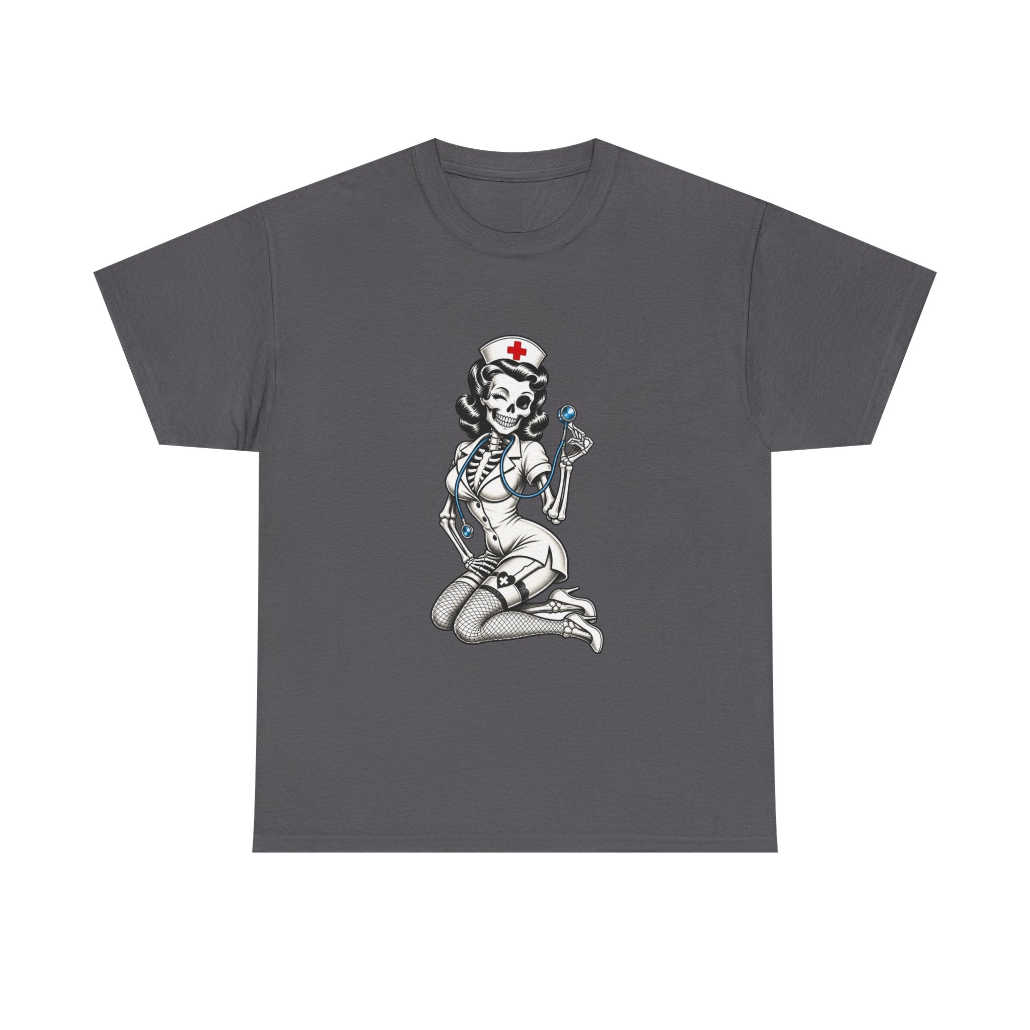 Pin-Up Nurse T-Shirt — Retro Vintage Nurse Girl Graphic Tee