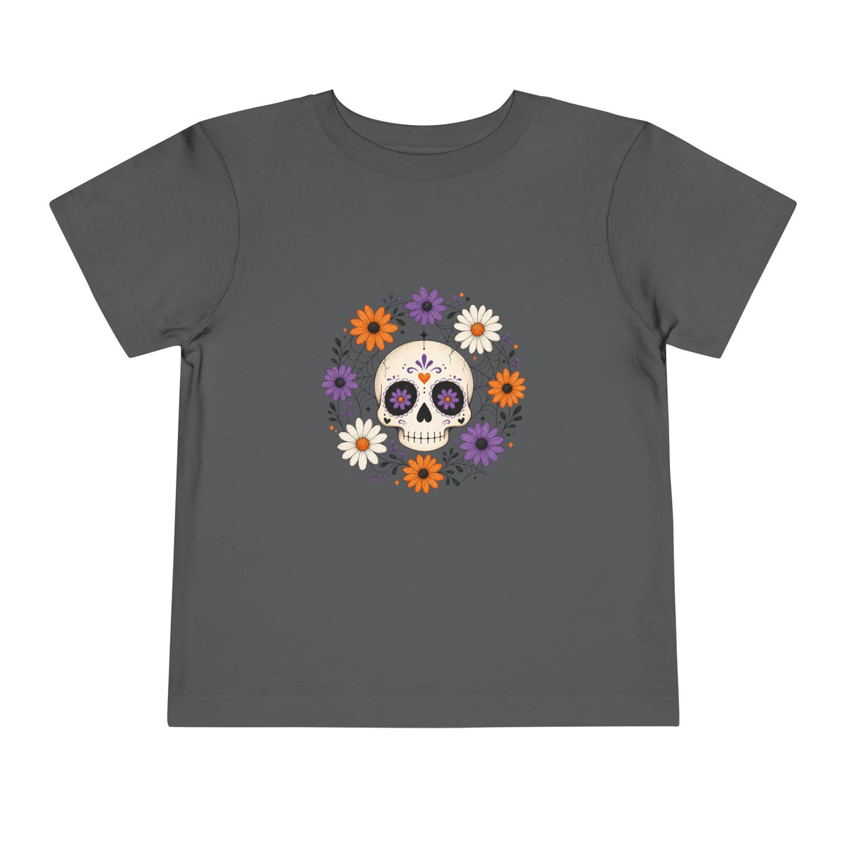 Toddler Tee — Floral Sugar Skull Day of the Dead Kids Shirt