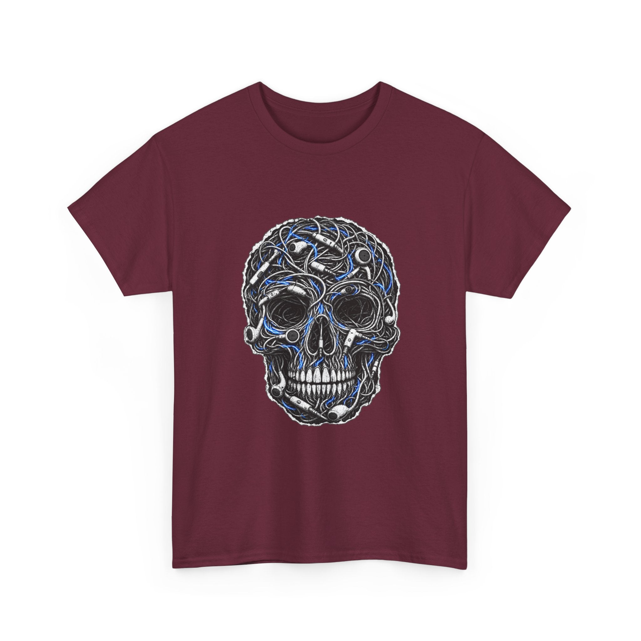 Sketched Celtic Skull Tee – Gothic Skull Graphic T-Shirt