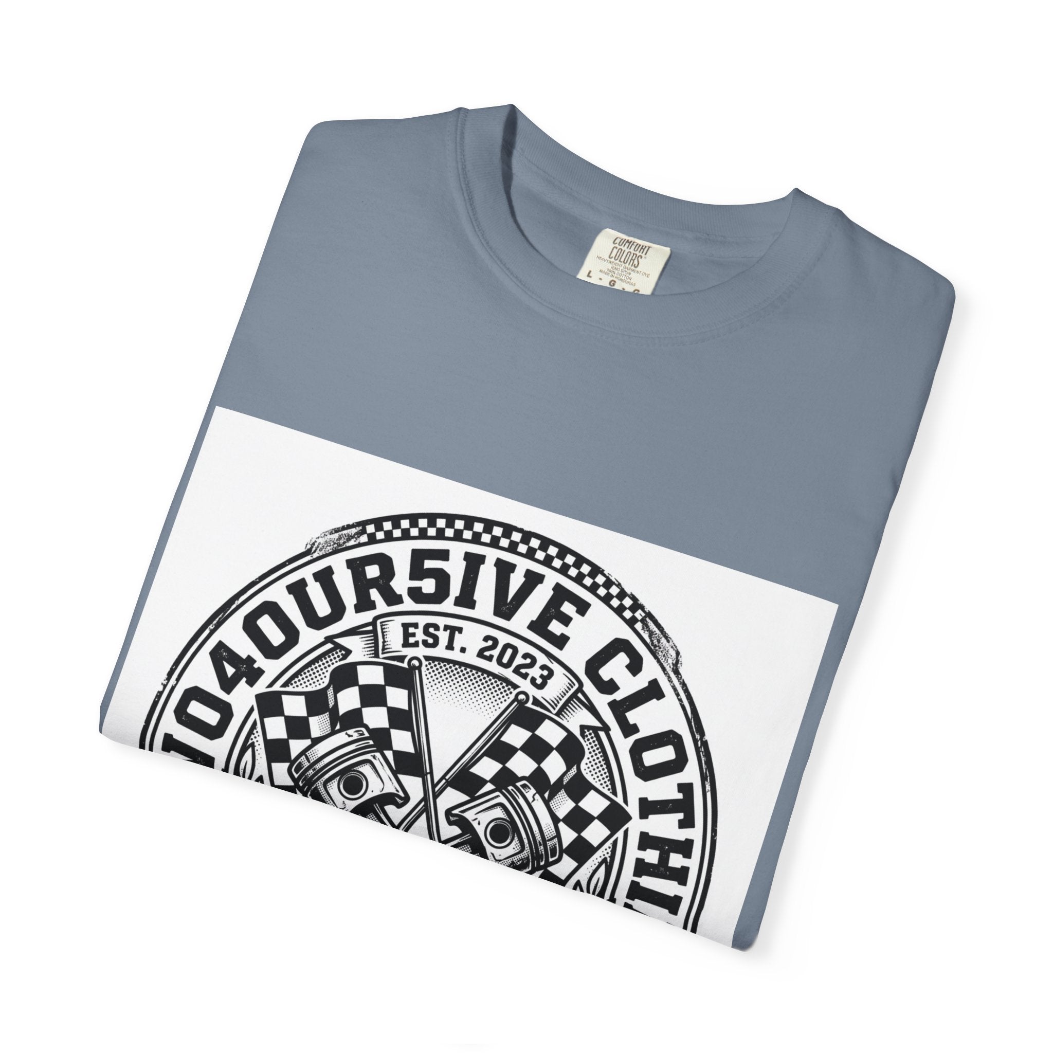 Vintage Racing Crest T-Shirt — '2W04OURSIVE CLOTHING' Graphic Tee