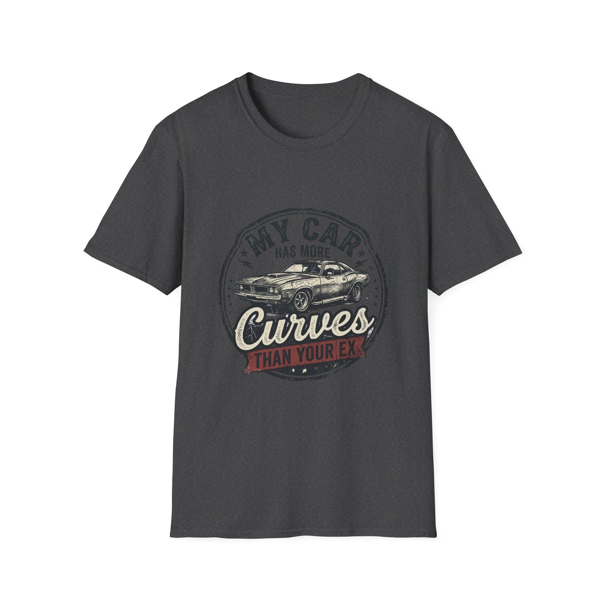 My Car Has More Curves T-Shirt - Vintage Car Humor Tee