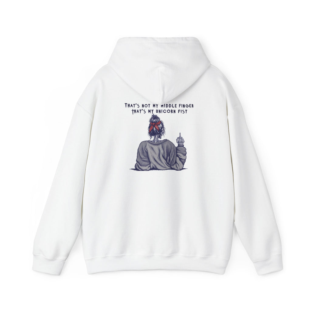 Hoodie — “That’s Not My Middle Finger, That’s My Unicorn Fist” Graphic Hoodie