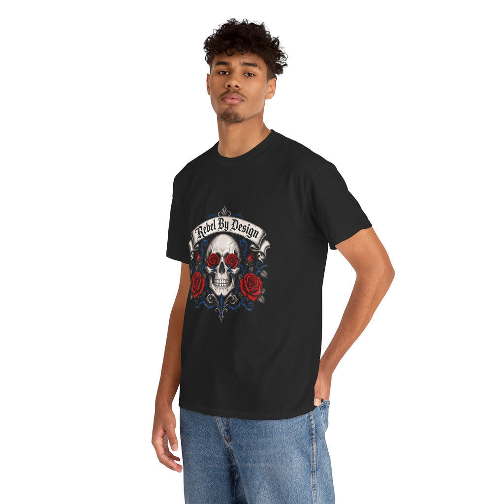Skull & Roses Tee — "Rebel By Design" Graphic T-Shirt