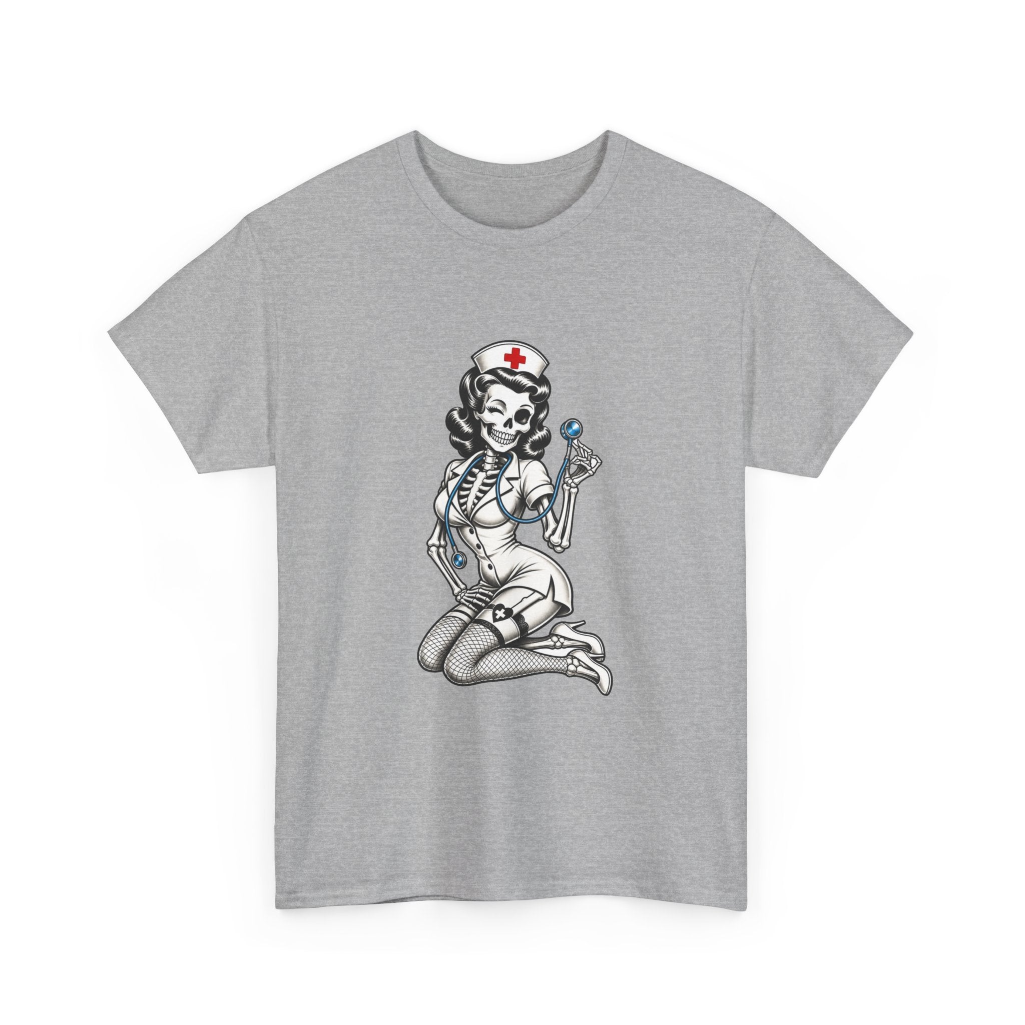 Pin-Up Nurse T-Shirt — Retro Vintage Nurse Girl Graphic Tee