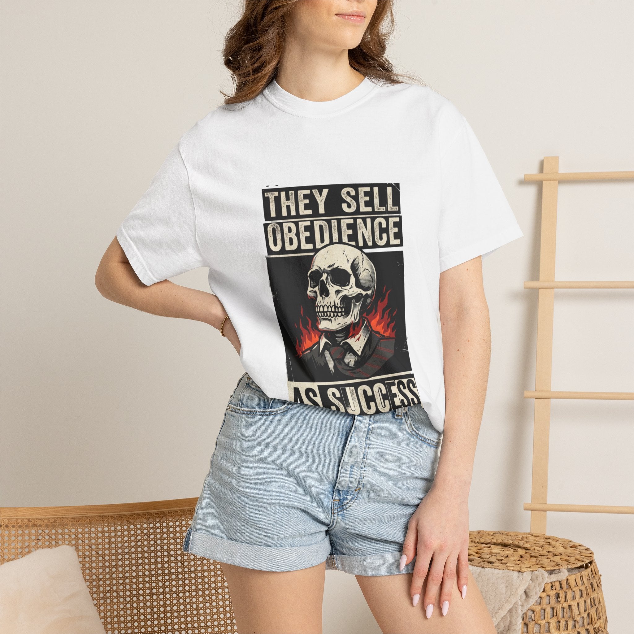 They Sell Obedience As Success Skull Graphic T-Shirt
