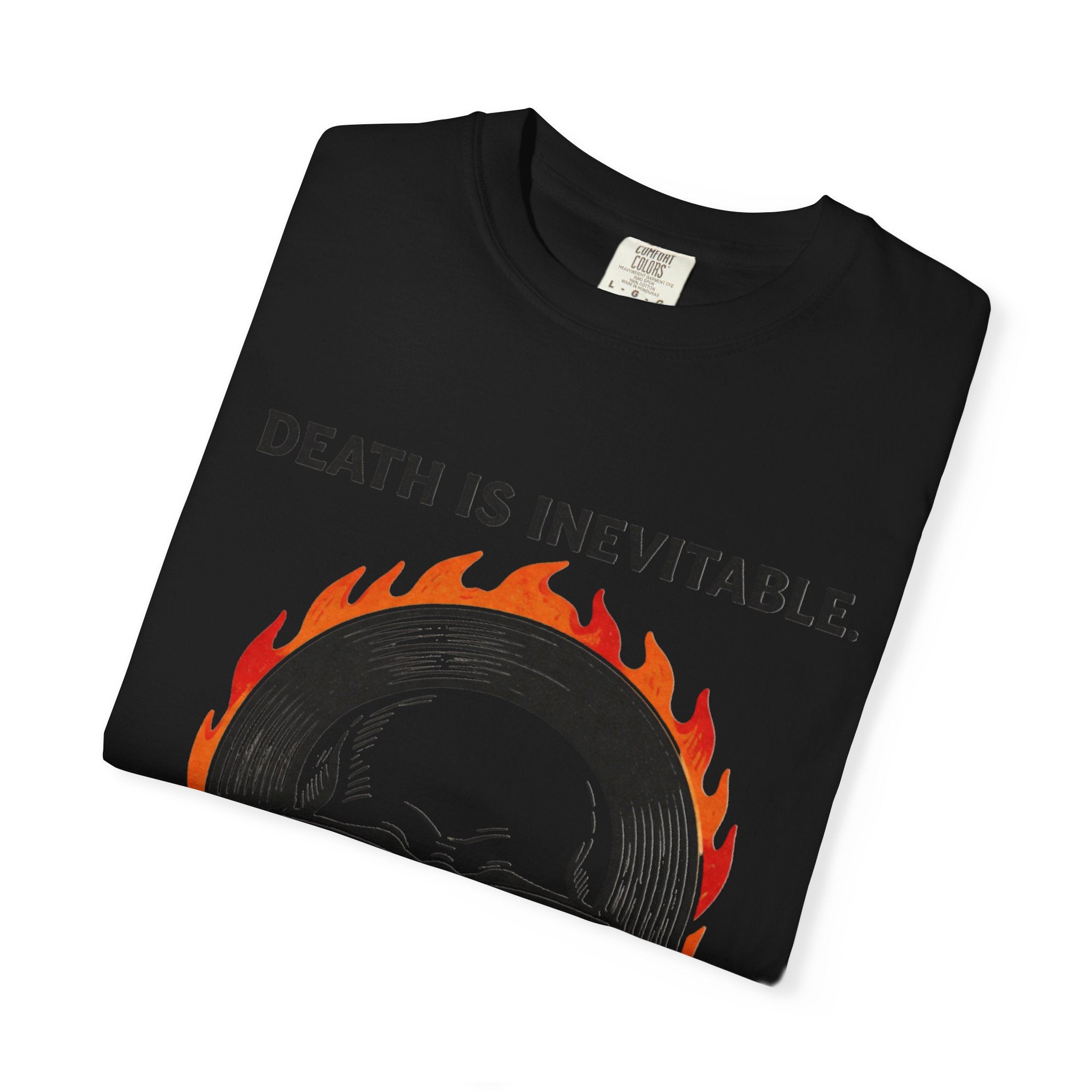 Skull Sunglasses T‑Shirt — "Death Is Inevitable. Boring Is Optional." Graphic Tee