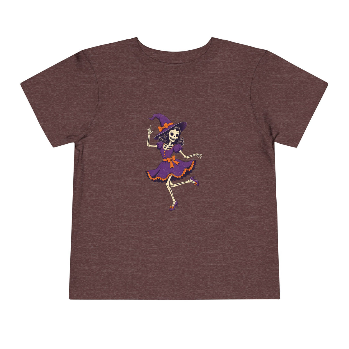 Toddler Witch Skeleton Tee — Cute Dancing Skeleton Halloween Shirt for Kids
