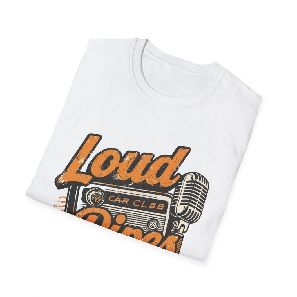 Loud Pipes Car Club T-Shirt – Vintage Microphone Automotive Tee