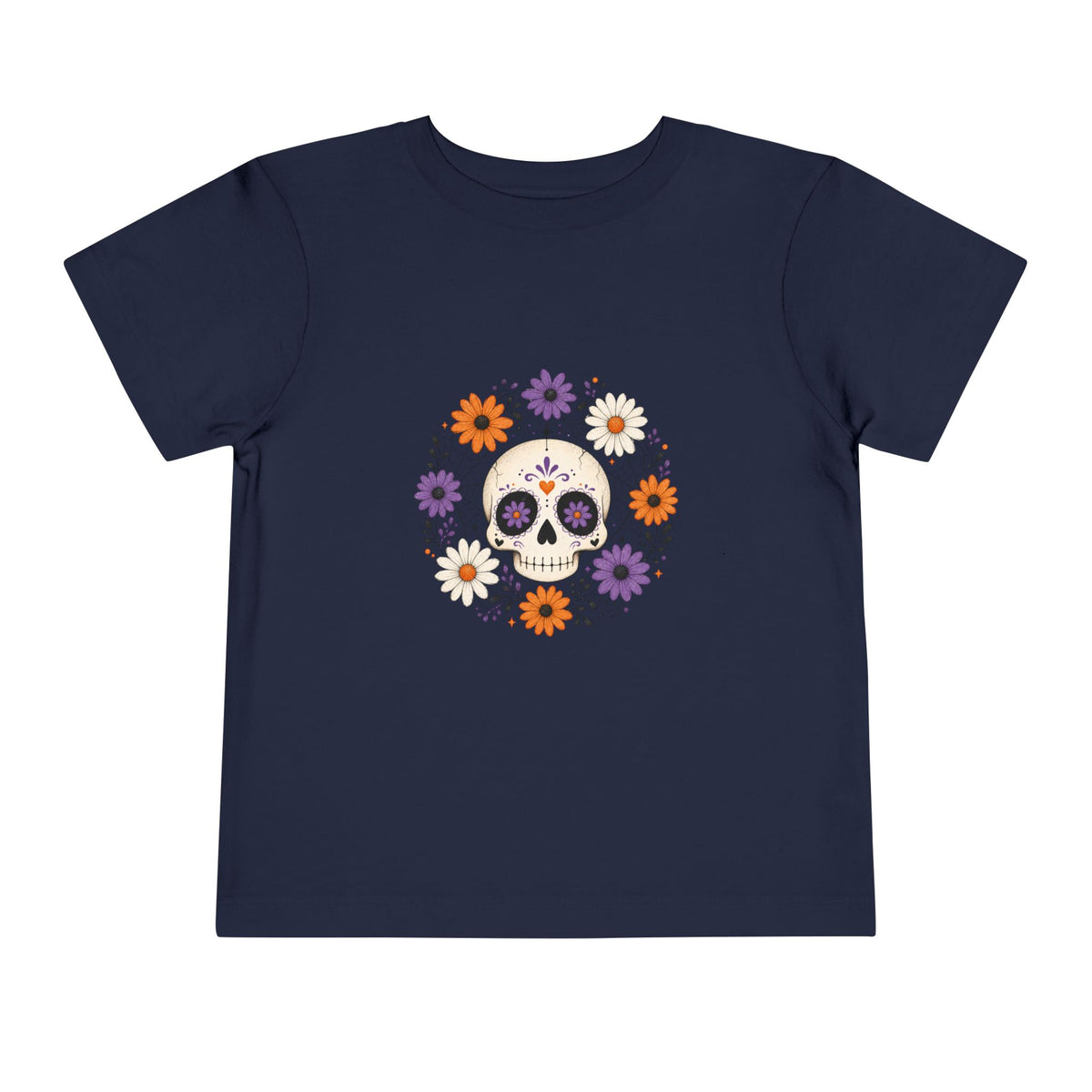 Toddler Tee — Floral Sugar Skull Day of the Dead Kids Shirt