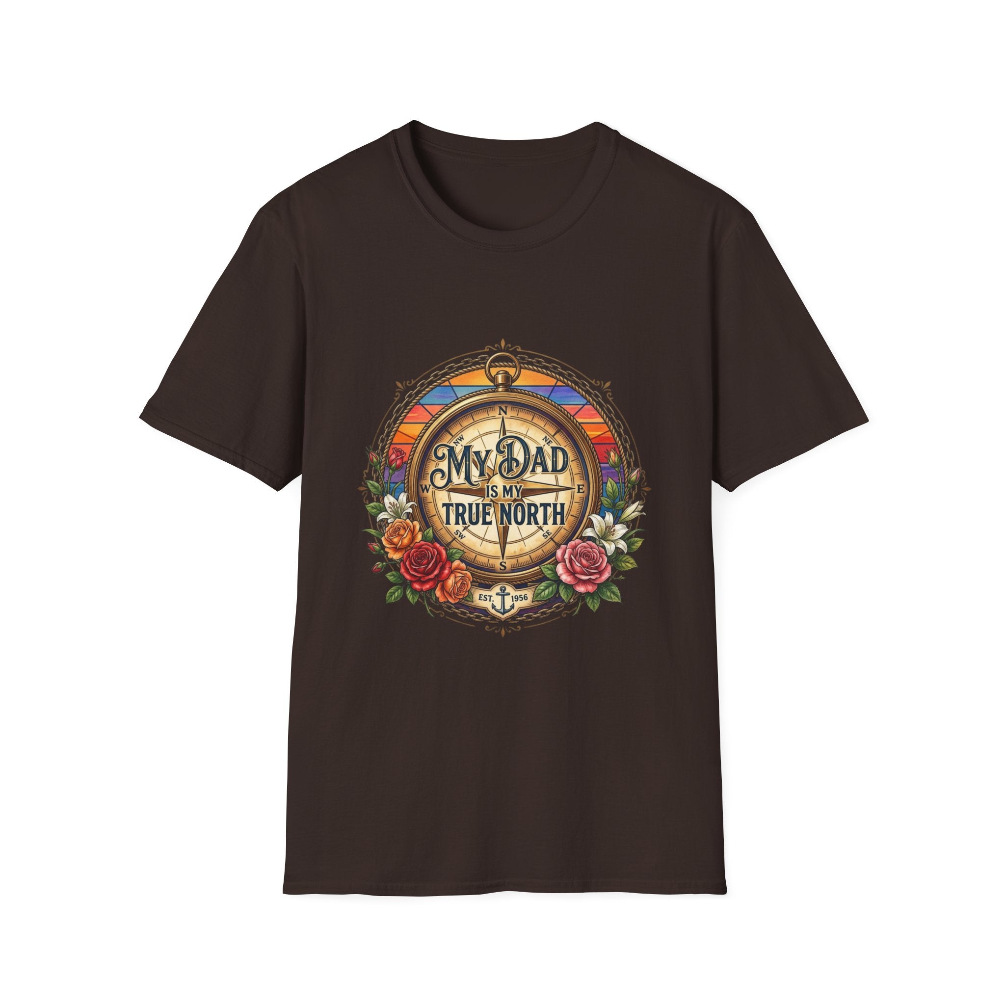 My Dad Is My True North T-Shirt — Nautical Compass Father's Day Tee
