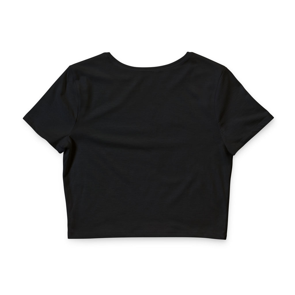 Bad Girls Shift Stick Crop Tee — Retro Rosie the Riveter Racing Graphic