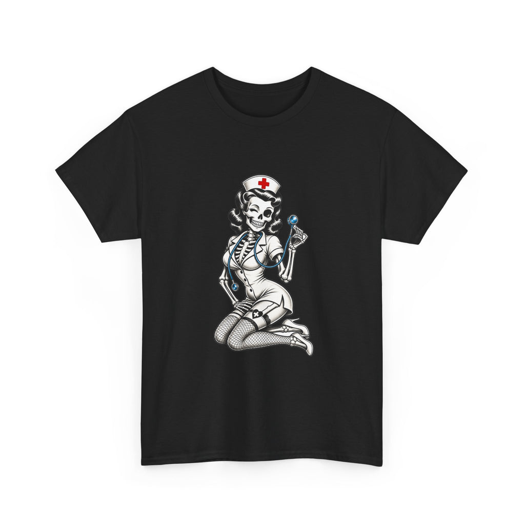 Pin-Up Nurse T-Shirt — Retro Vintage Nurse Girl Graphic Tee