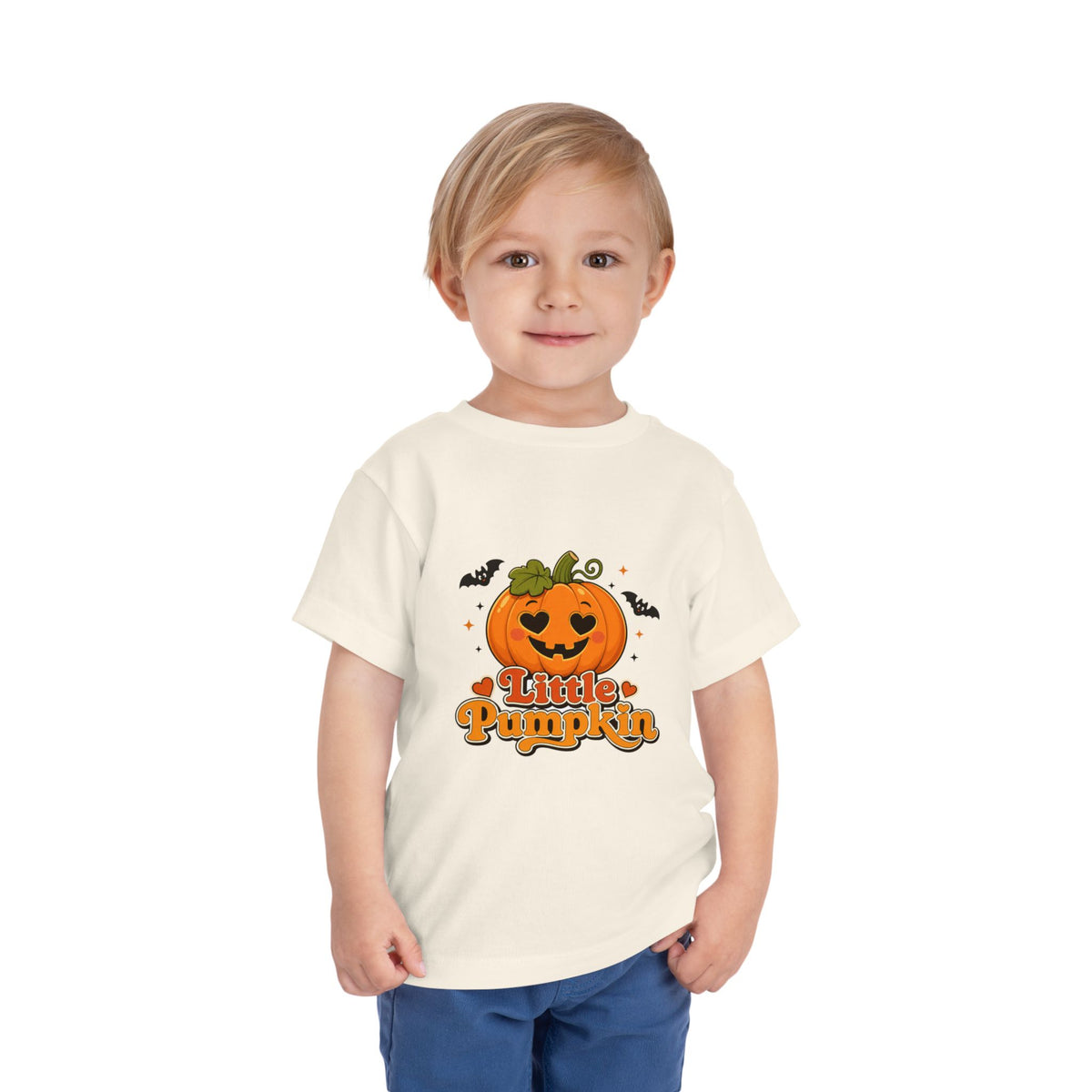 Toddler Tee — "Little Pumpkin" Halloween Jack-o'-Lantern Shirt