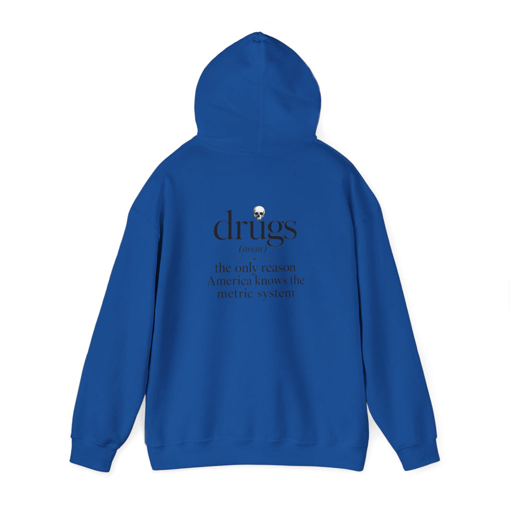Funny 'Drugs' Definition Hoodie – Novelty Graphic Sweatshirt with Sarcastic Quote