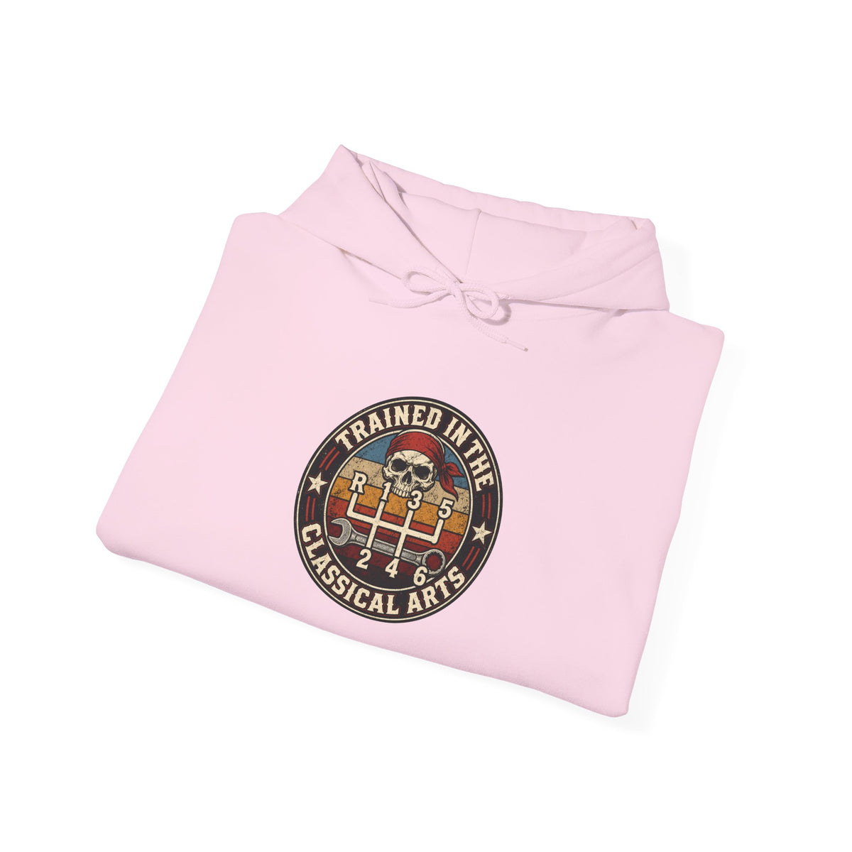Trained in the Classical Arts Hoodie | Manual Stick Shift Car