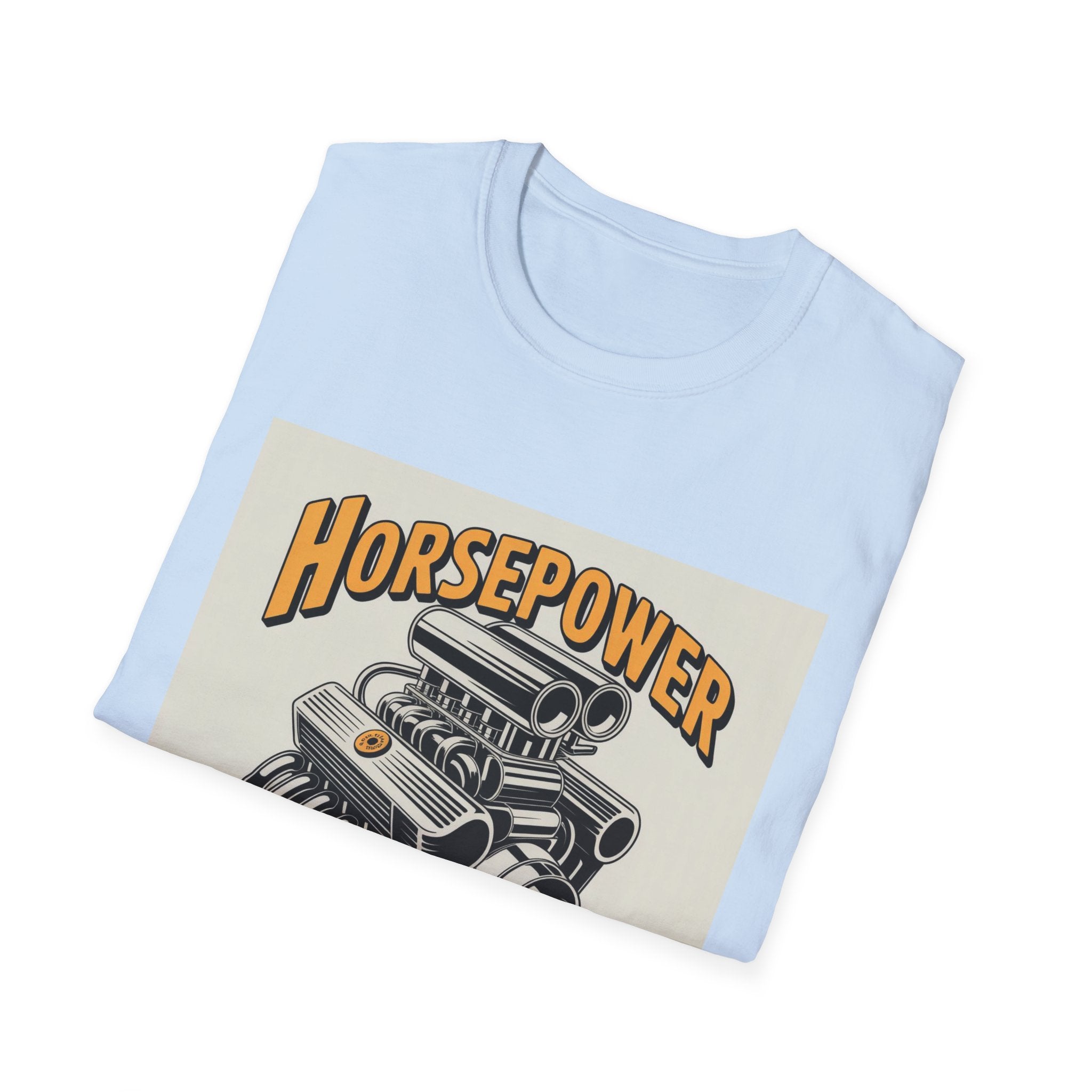 Horsepower Therapy T‑Shirt — Vintage Engine Graphic Auto Mechanic Tee