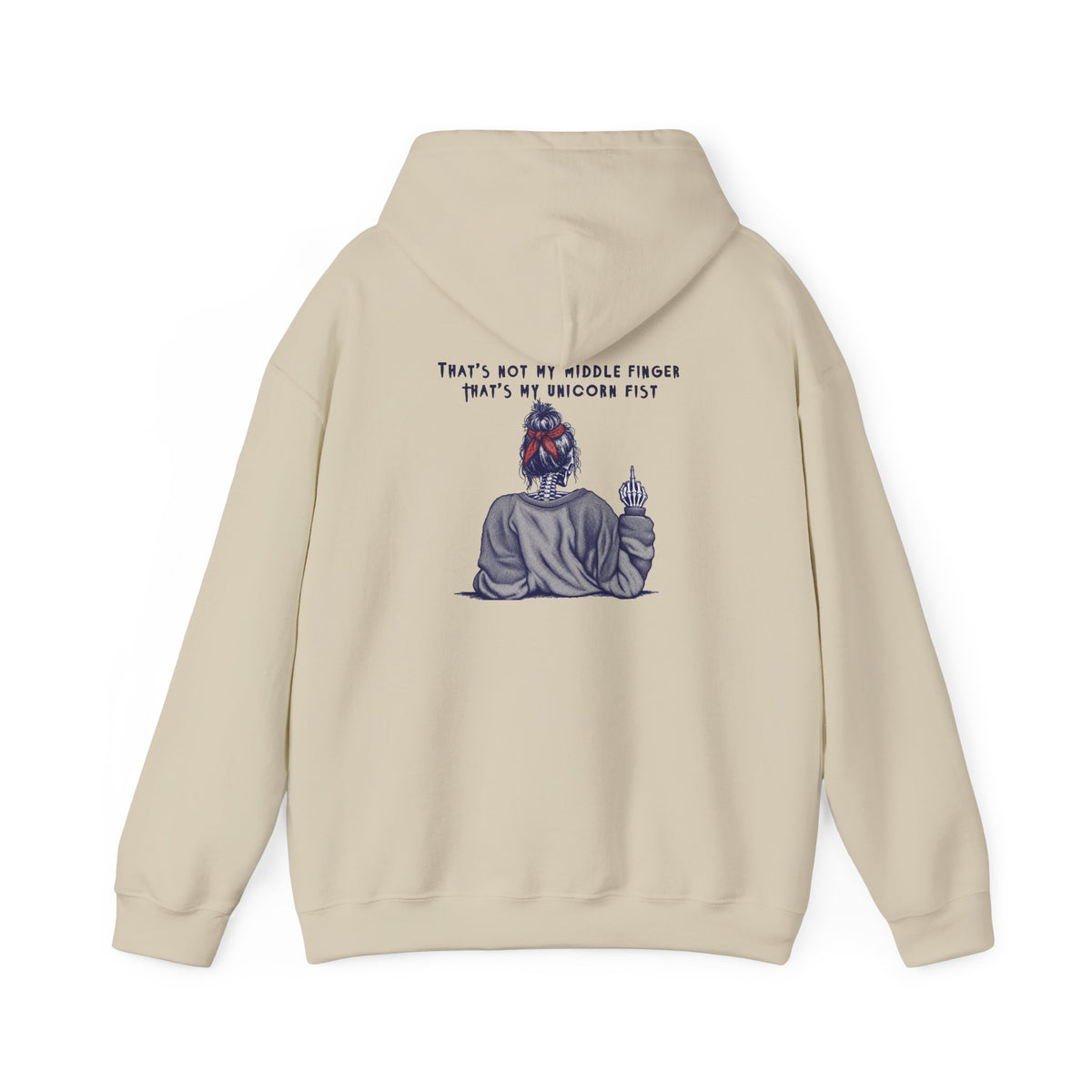 Hoodie — “That’s Not My Middle Finger, That’s My Unicorn Fist” Graphic Hoodie