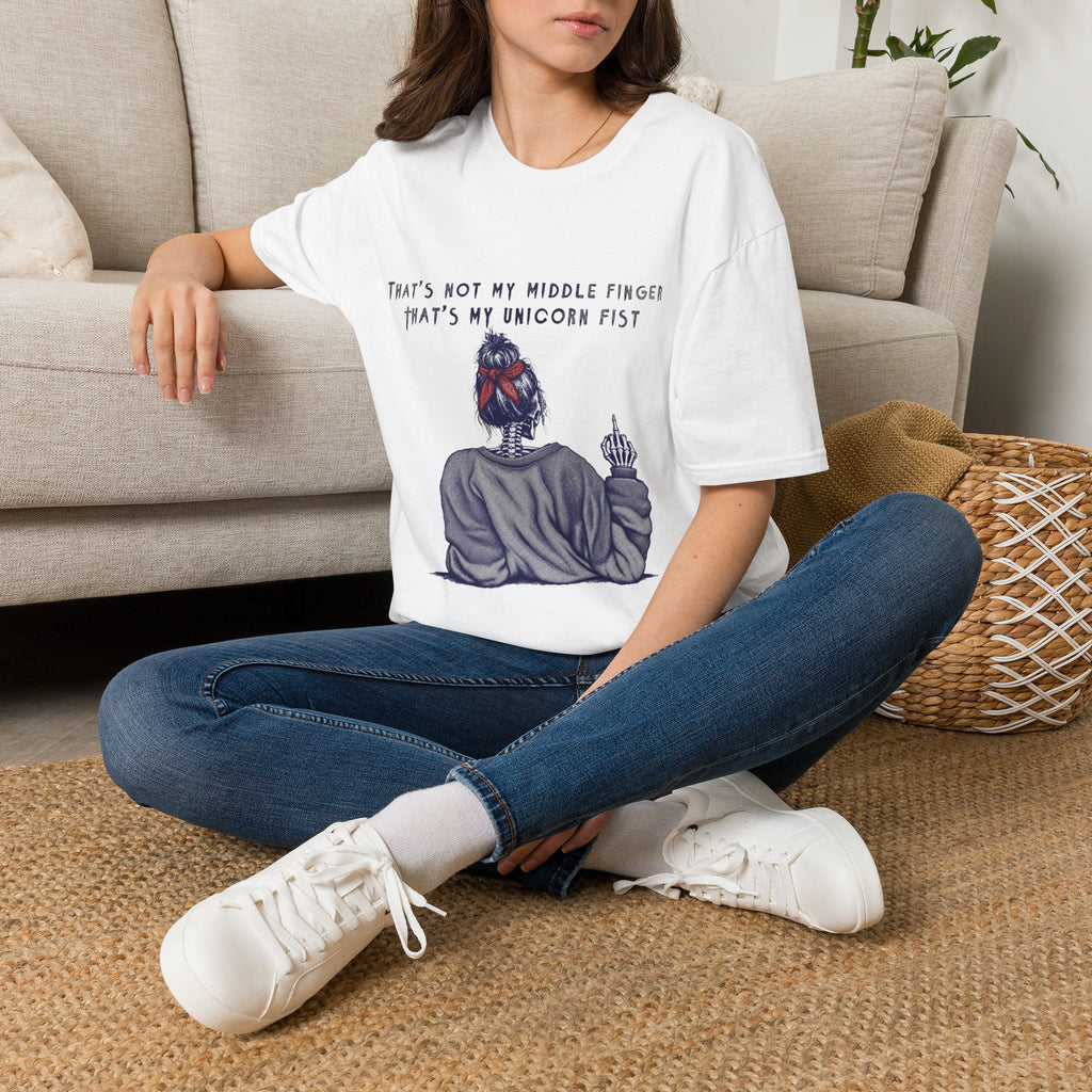 Unicorn Fist T-Shirt — "That’s Not My Middle Finger, That’s My Unicorn Fist" Graphic Tee