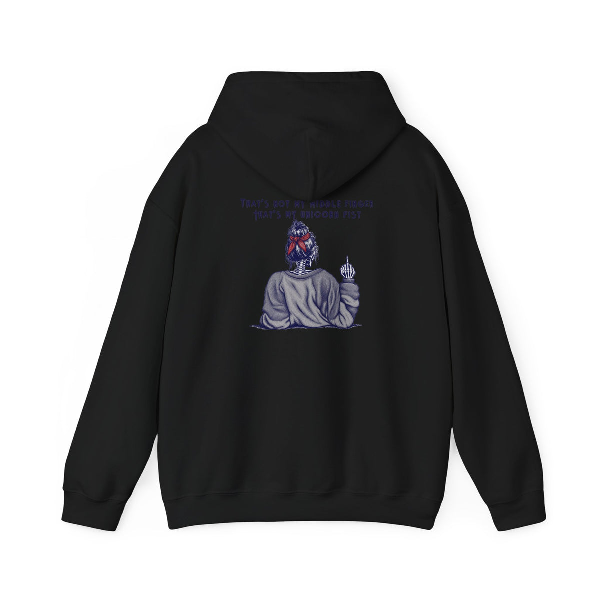 Hoodie — “That’s Not My Middle Finger, That’s My Unicorn Fist” Graphic Hoodie