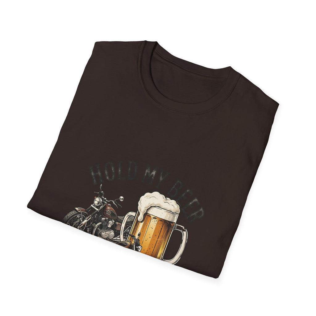 Motorcycle Beer T-Shirt — "Hold My Beer and Watch This" Graphic Tee