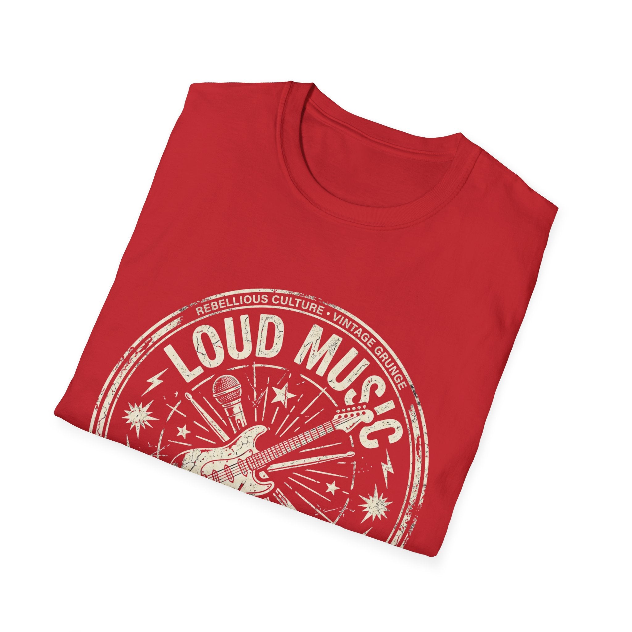 Loud Music Saves Lives Graphic T-Shirt — Vintage Guitar Rock Tee