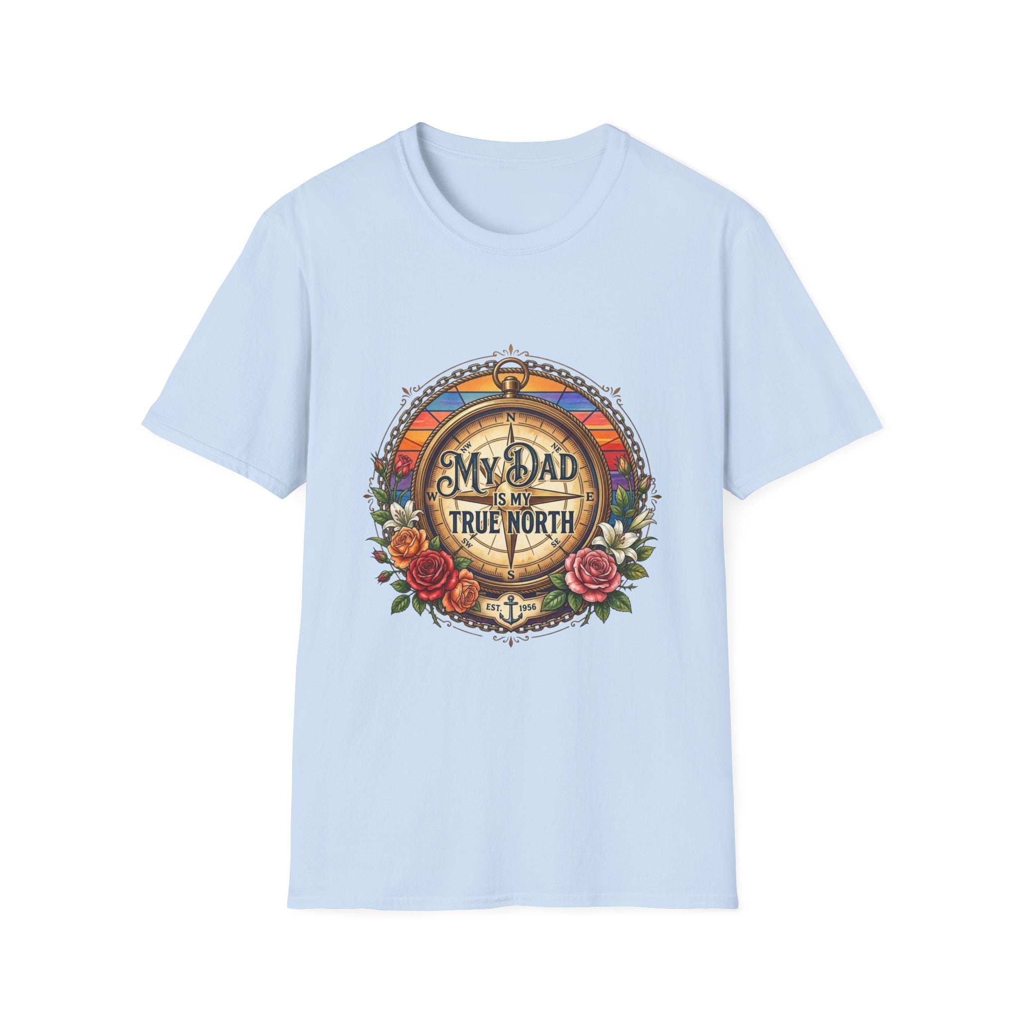 My Dad Is My True North T-Shirt — Nautical Compass Father's Day Tee