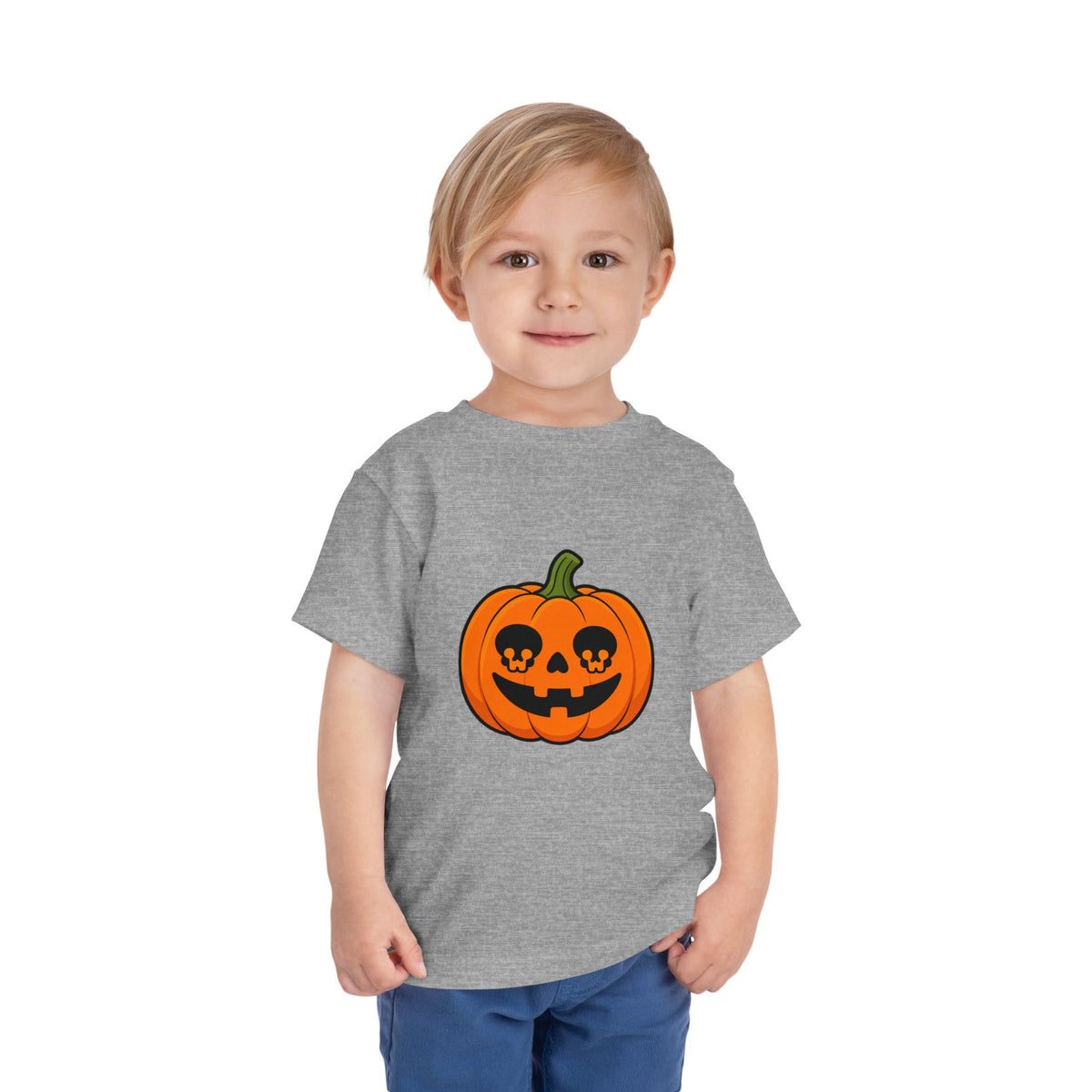 Toddler Pumpkin Jack-O'-Lantern Tee — Cute Halloween Pumpkin Shirt for Kids