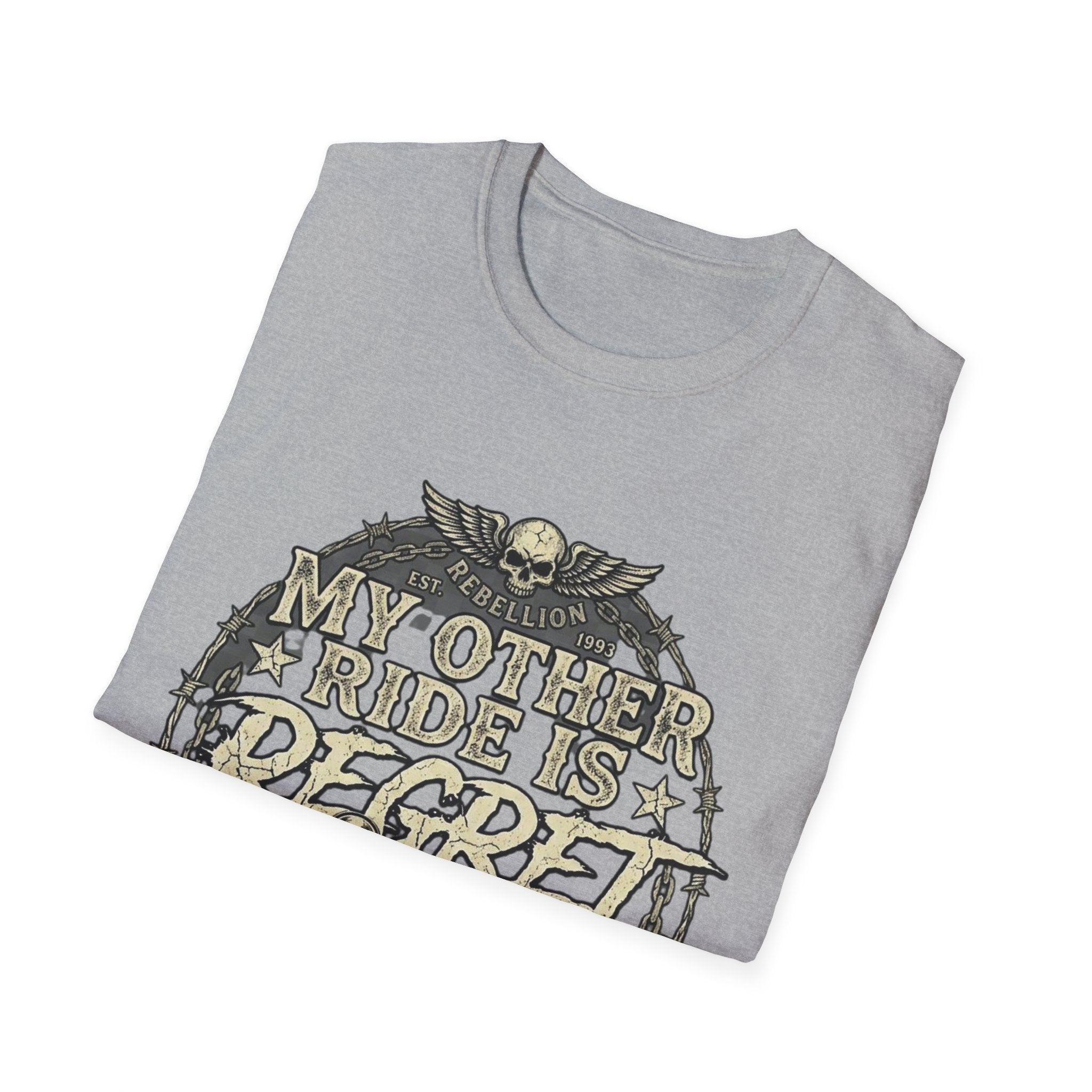 Motorcycle T-Shirt — "My Other Ride Is A Reaper" Vintage Biker Tee