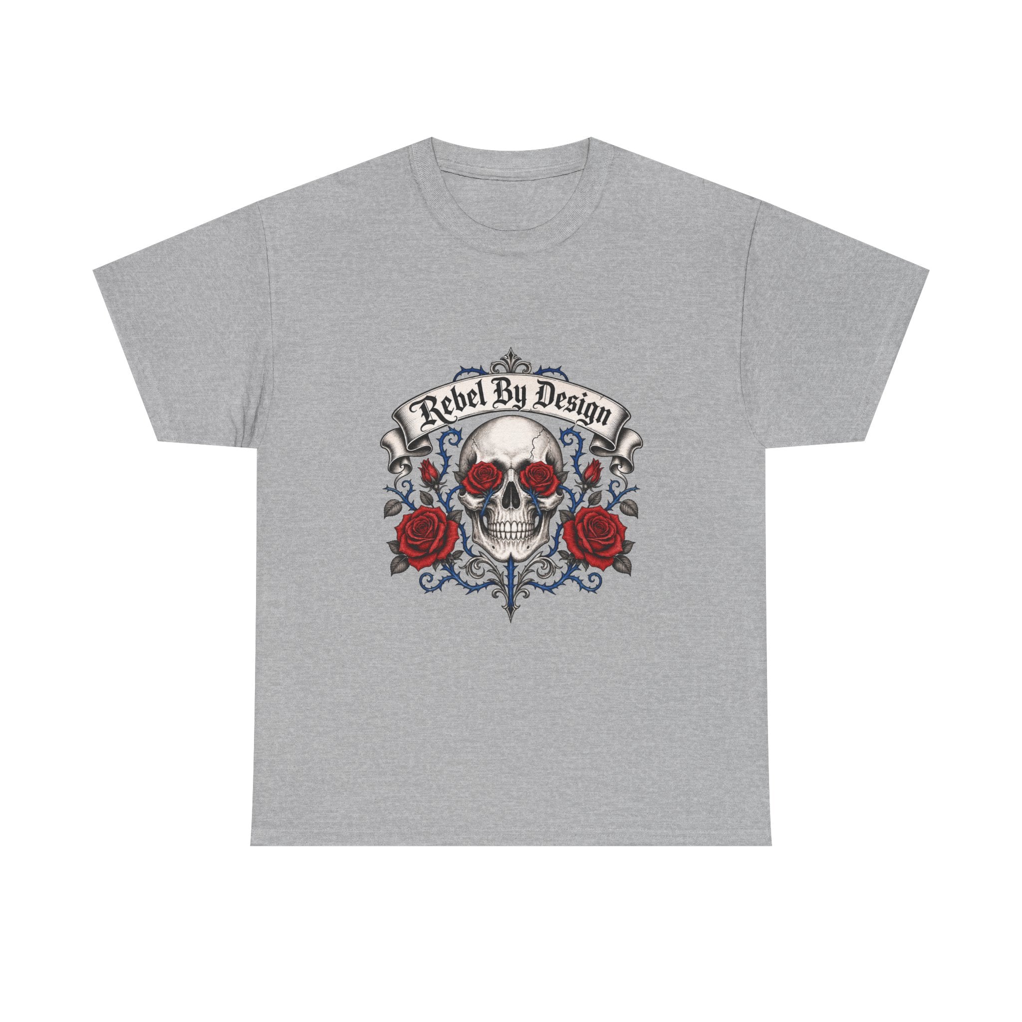 Skull & Roses Tee — "Rebel By Design" Graphic T-Shirt