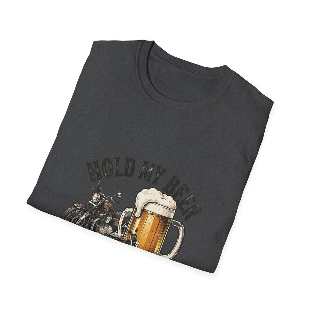 Motorcycle Beer T-Shirt — "Hold My Beer and Watch This" Graphic Tee