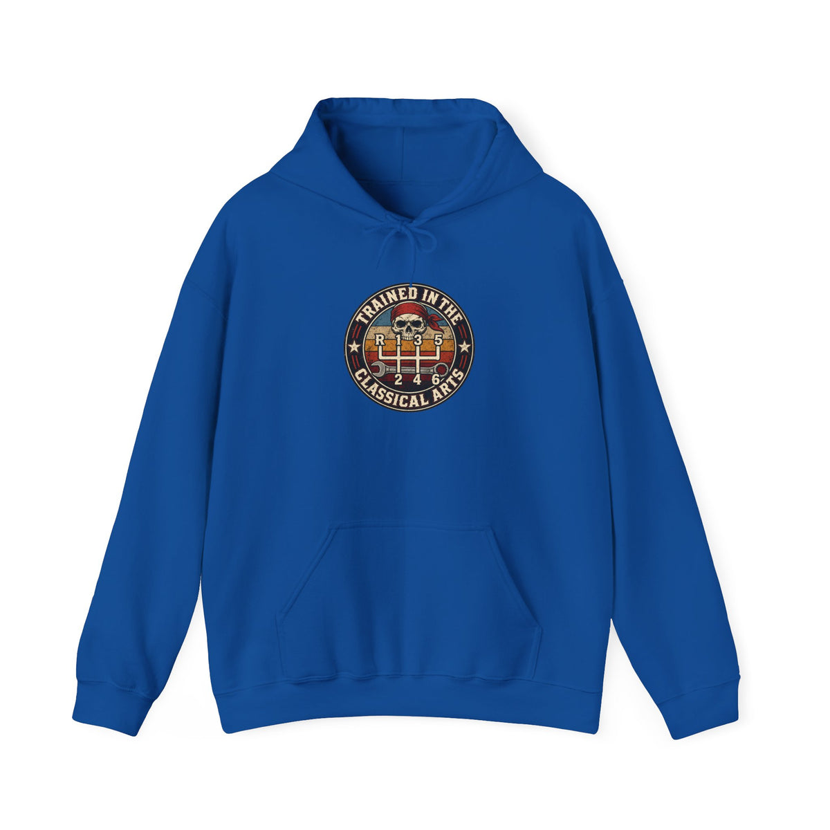 Trained in the Classical Arts Hoodie | Manual Stick Shift Car