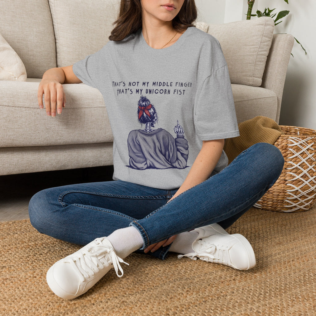 Unicorn Fist T-Shirt — "That’s Not My Middle Finger, That’s My Unicorn Fist" Graphic Tee