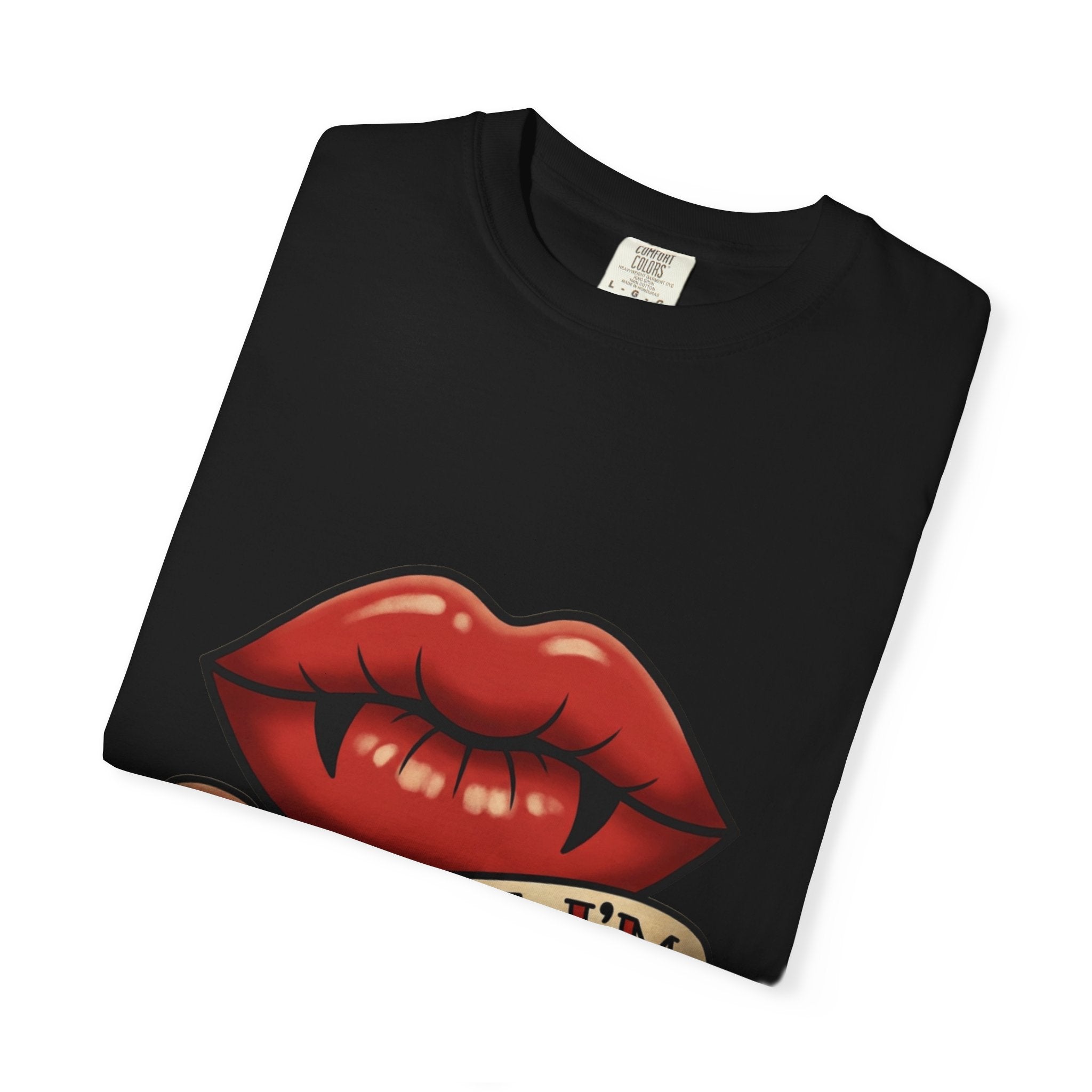 Vintage Tattoo Lips T-Shirt — "Bite Me, I'm Vintage" Graphic Tee